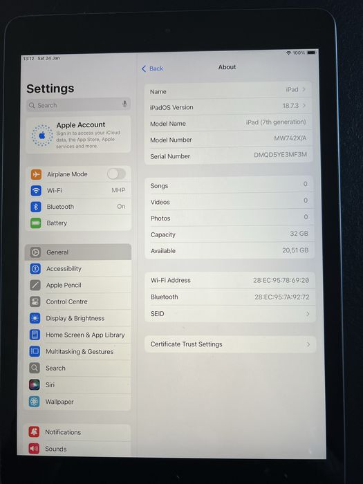 Apple iPad 2019 Gen 7 10.2