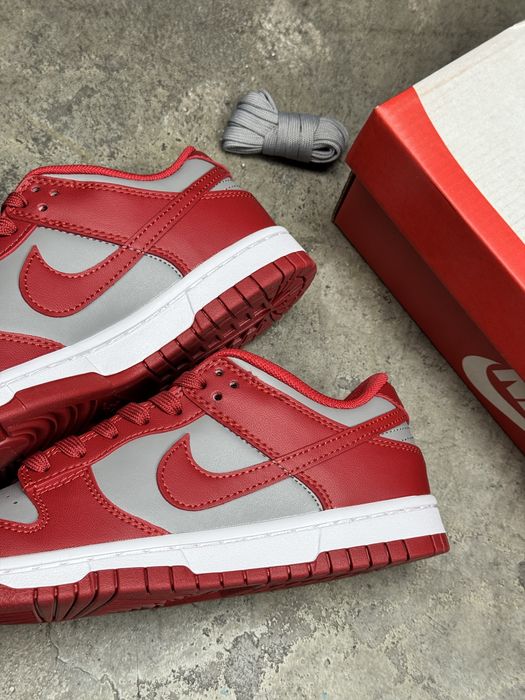 Nike Dunk Low Retro Medium Grey Varsity Red UNLV
