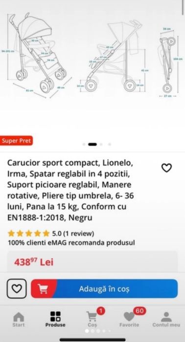 Carut sport pentru copii