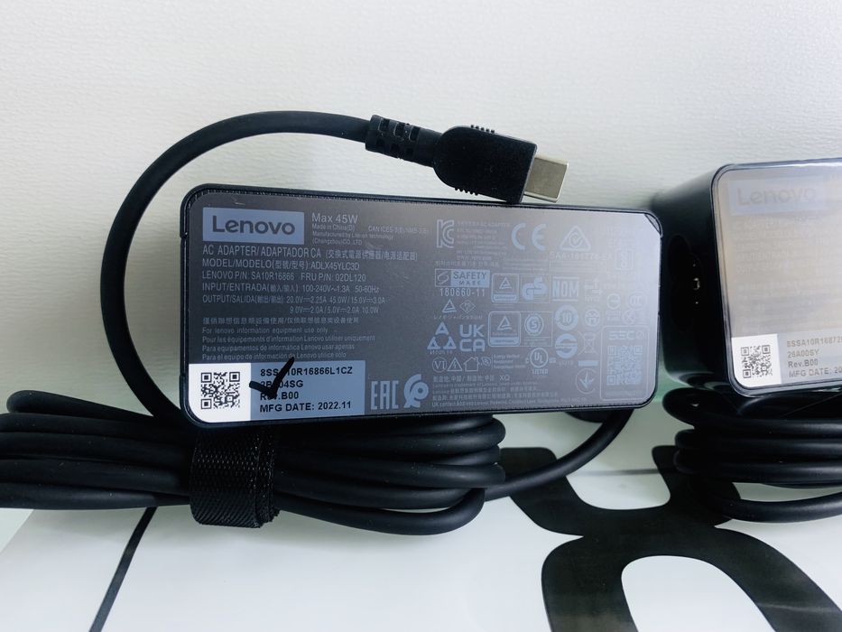 Dostovka bepul! Original Lenovo zaryadka Type C 45W 65w TAYPS blok pit