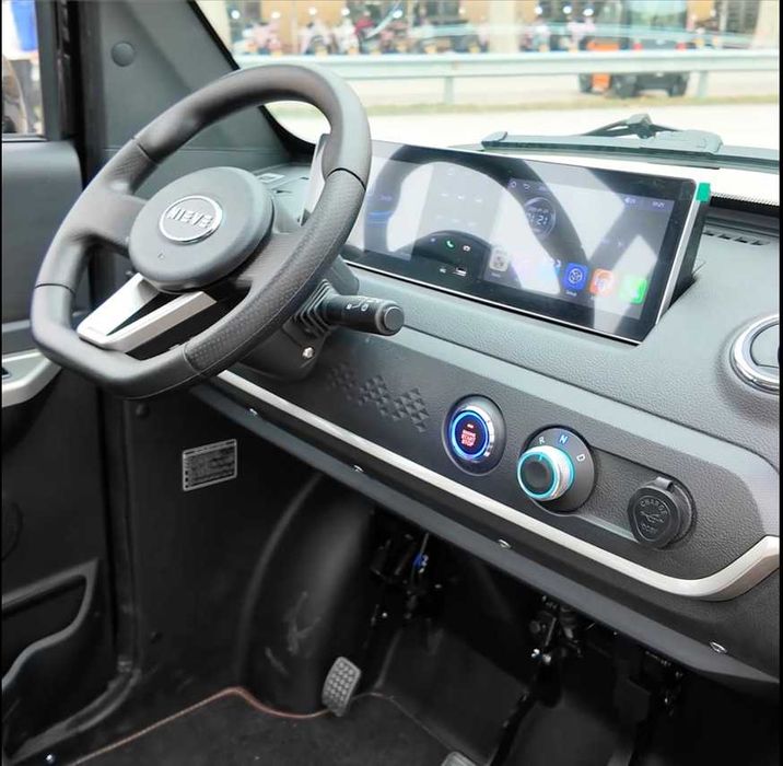 Mașină Electrică Fără Permis NIEVE Q-EN Neagra, Baterie LITHIUM 100Ah, 120 Km Autonomie, Motor 3100W, 2 Locuri, Viteză 25 Km/h