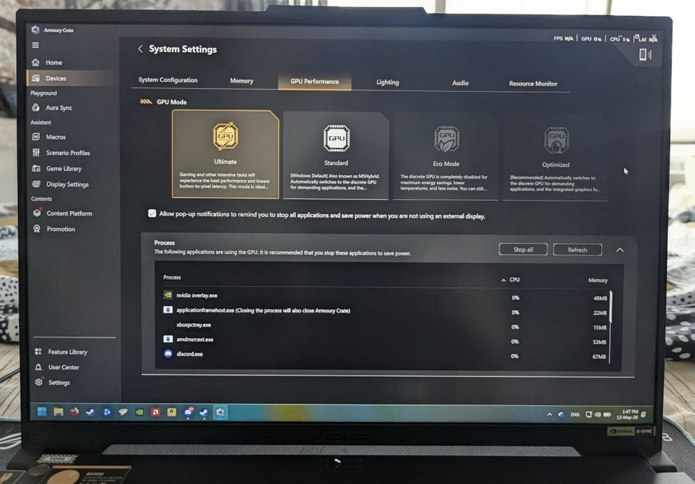 ASUS TUF GAMING A16 FA607PI RTX4070 AMD Ryzen 9 7845HX