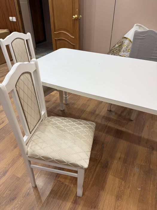 Комплект: стол со стульями, 6 шт