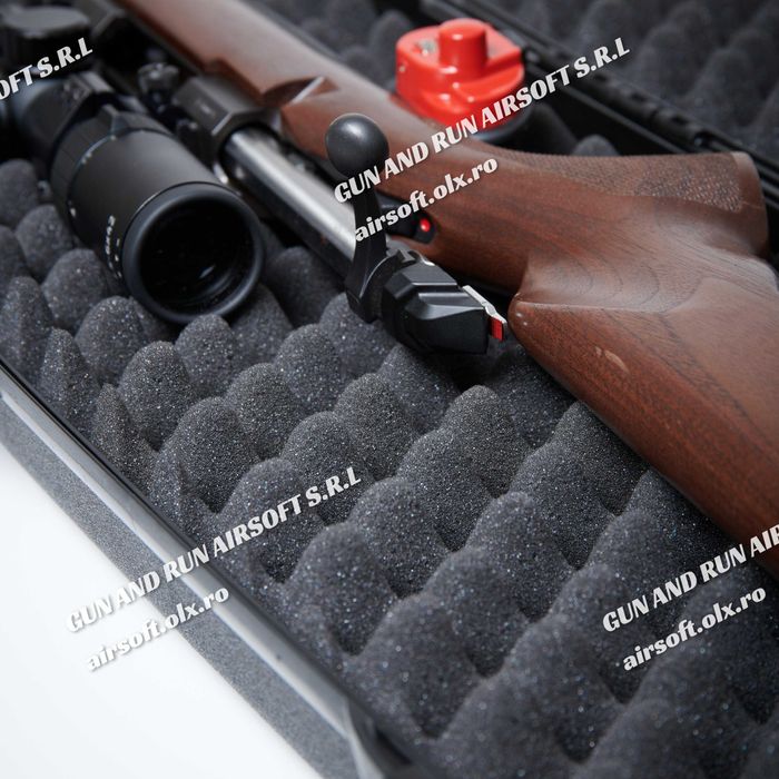 Pusca Noua 5J++ [ARC MODIFICAT] ~ Airsoft, 220 M/s, cu Lunetă !! ~V.3