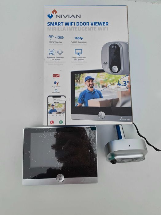 Nivian Retail NVS-IPC-DOORVIEW1 - Vizor / interfon / inteligent WiFi Nivian, rezoluție 1080P camera