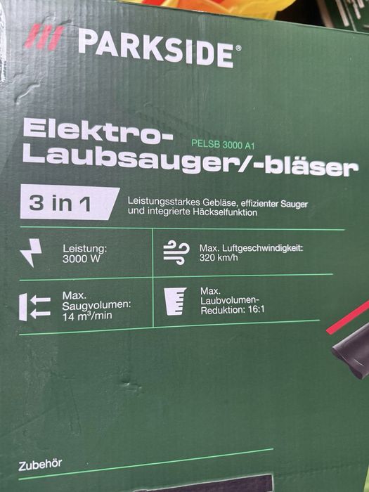 Aspirator suflanta electrica pentru frunze pe fir Parkside