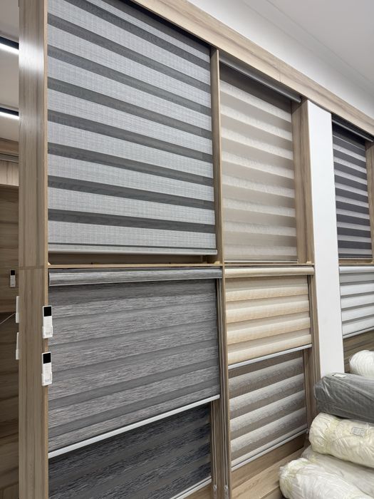 Жалюзи день и ночь вертикальные горизонтальные с установкой ролл шторы