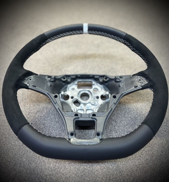 Volan piele naturală Nappa VW Golf 7,Passat B8,T5,Jetta 2012-2017