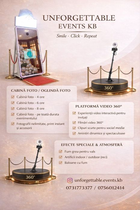 Cabina foto- Video 360-Artificii interior