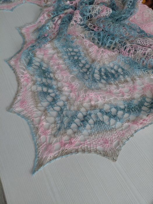 Ажурная шаль хэндмейд