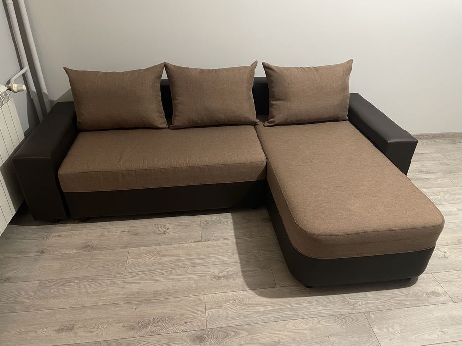 Ъглов диван с функция сън и две ракли