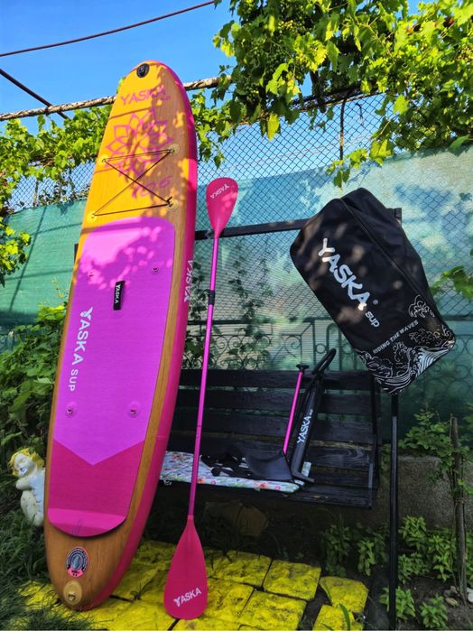 Placă Stand Up Paddle (SUP) gonflabilă YASKA 10'6" – Set complet, stare excelentă