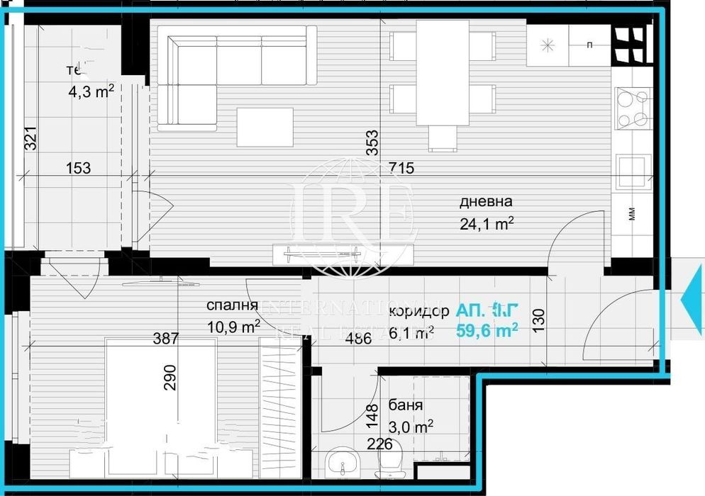 Продава се Двустаен апартамент в Варна, Аспарухово - 69 кв.м за 1812 €/кв.м - Снимка #3