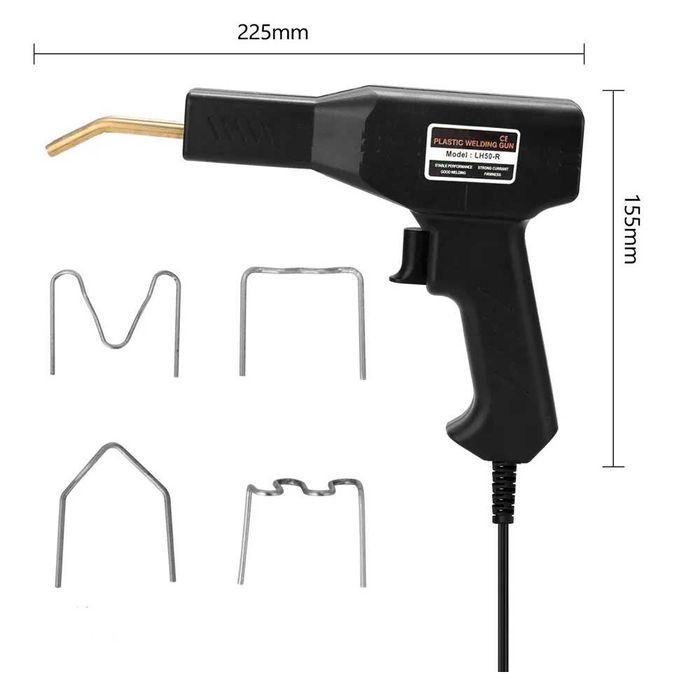 Trusa pistol de sudat plastic multifunctional, 200 capse incluse