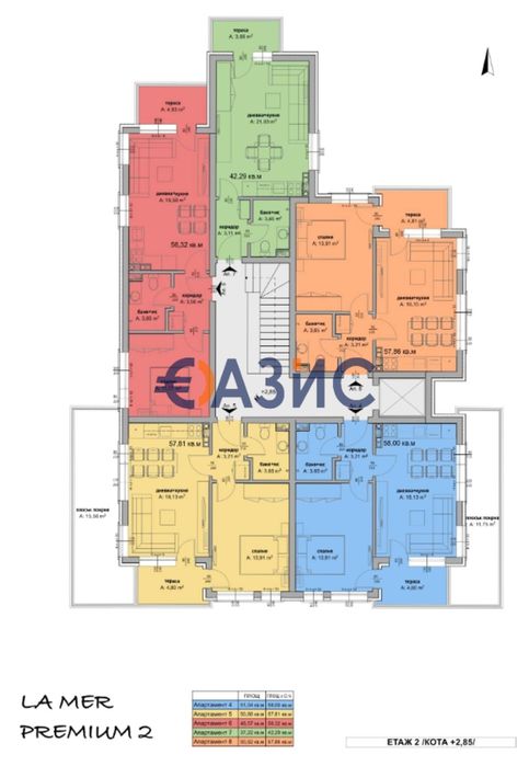 Апартамент с 1 спалня в нова сграда без такса поддръжка „La Mer