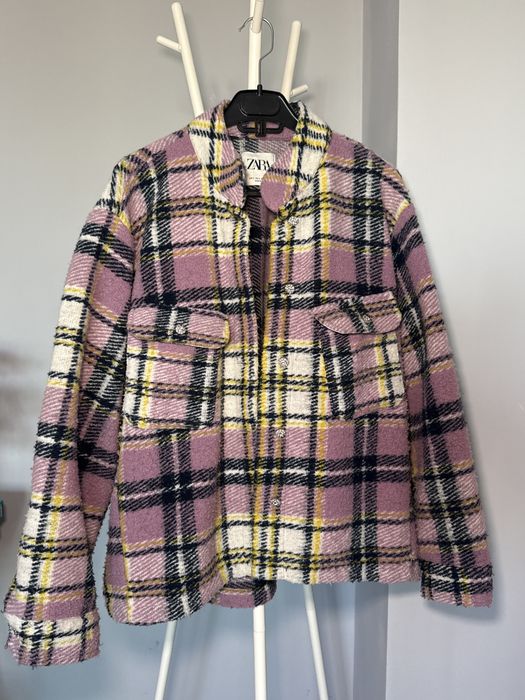 Лилаво вълнено яке/риза Zara
