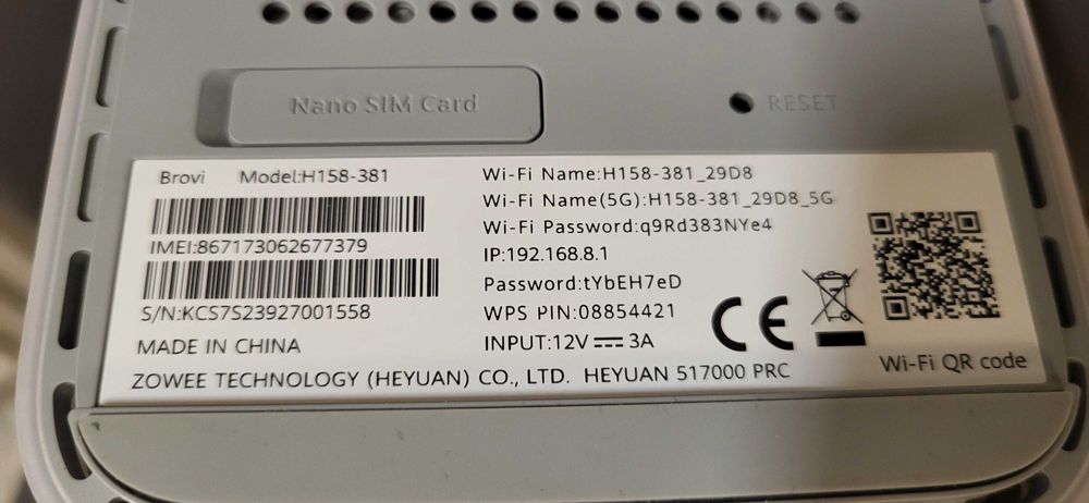 Huawei H158-381 5G CPE PRO5 WiFi 6 Router liber de retea