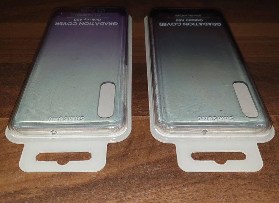 Husa originala Samsung Gradation Cover Galaxy A50 A50s A30s set 2 buc