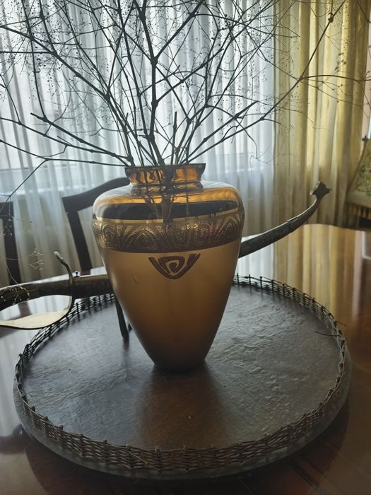 Ваза, богемское стекло.