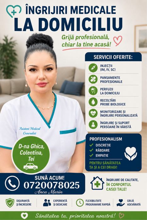 Îngrijiri medicale la dimiciliu