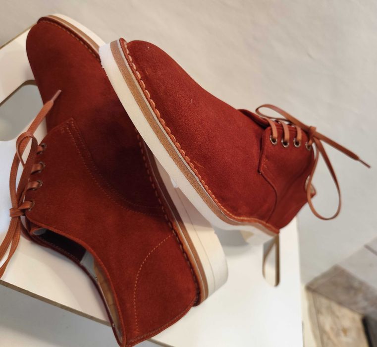 Pantofi derby 42.5 43 de lux Hugo Boss NOI piele naturala moale suede