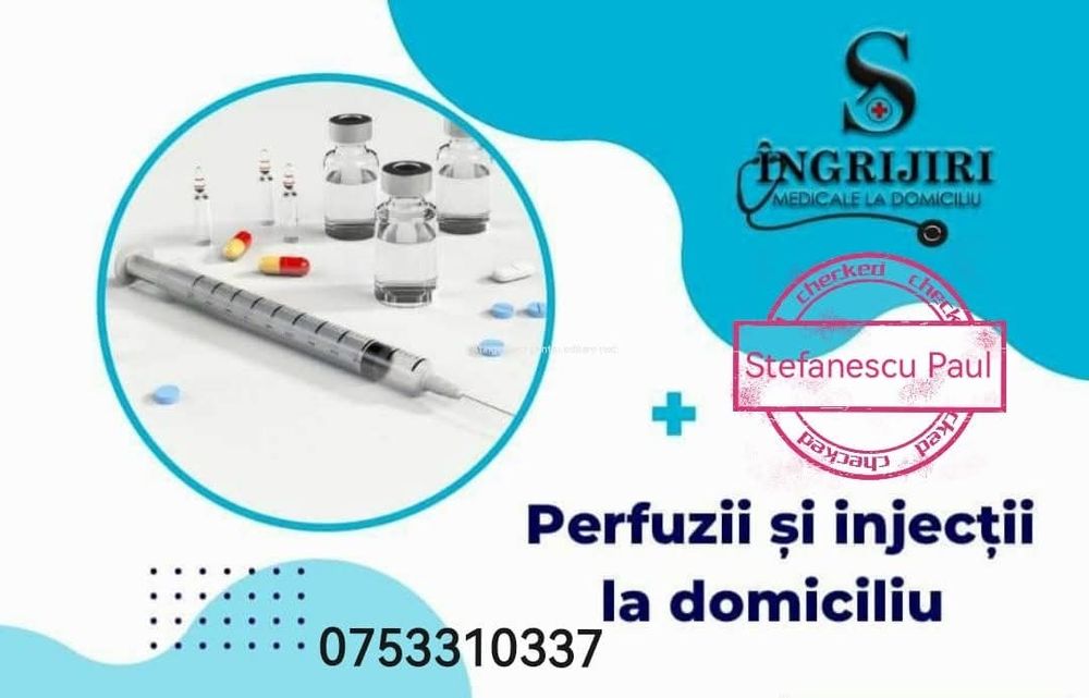 Prestez servicii medicale la domiciliu pacientului.