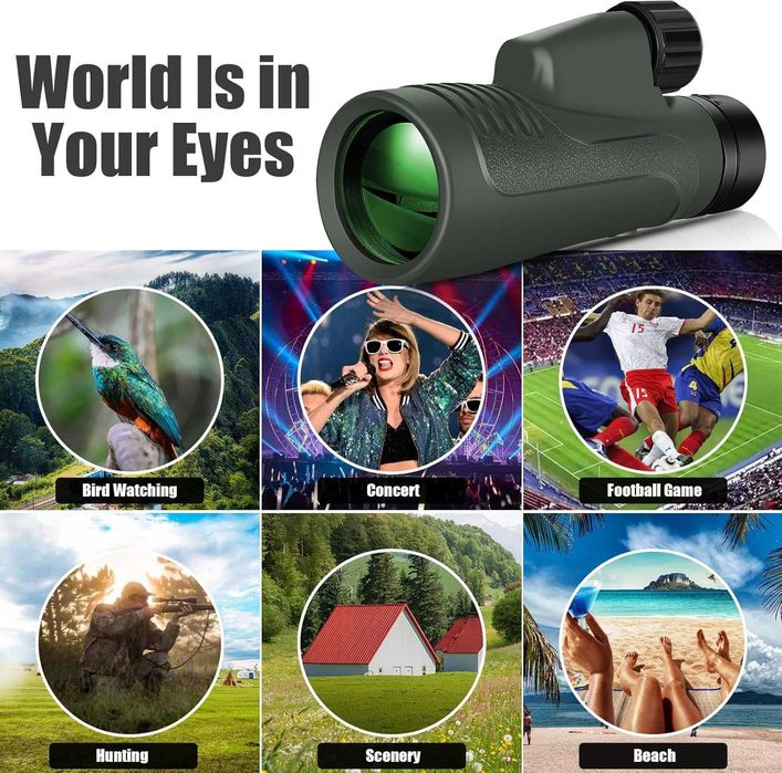 ЧИСТО НОВ Монокулярен телескоп EASTPOLE с държач за смартфон 12x50