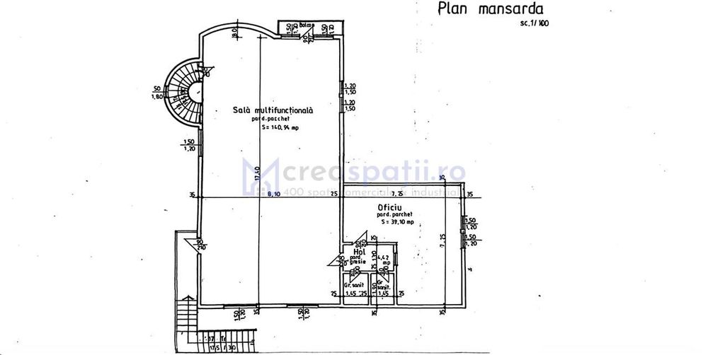 Spatii comerciale de la 30mp la 300mp, sos. Pacurari, zona Apan