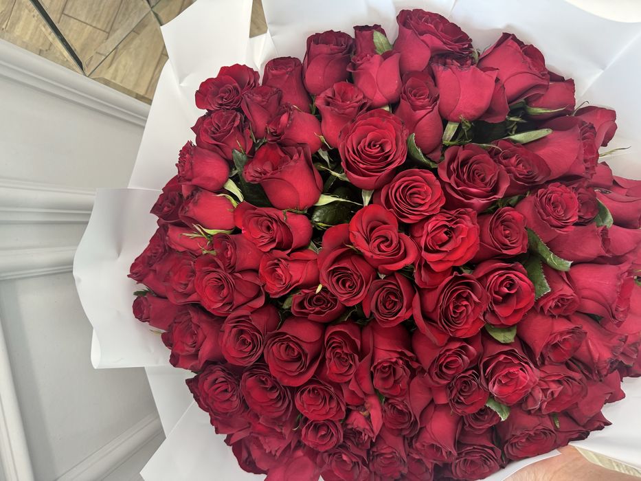 Букет 101 Роза свежая