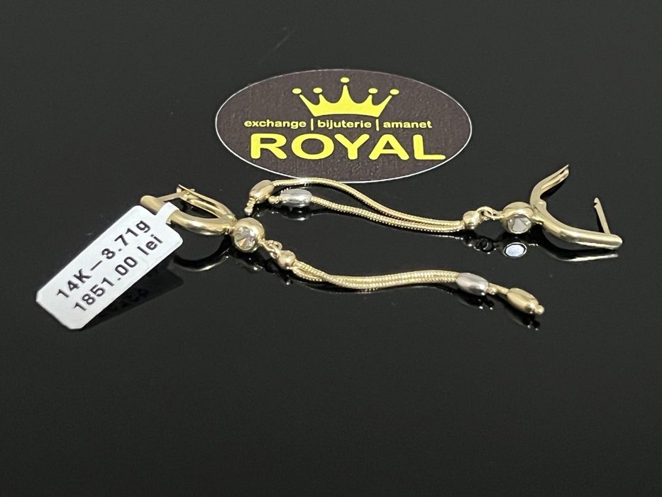 Bijuteria Royal CB : Cercei lungi 14K 3,71 grame