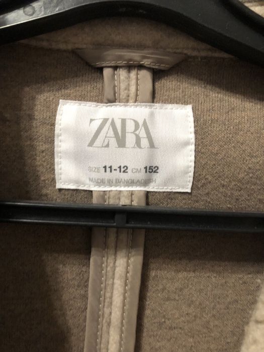 Пальто подростковое для девочек ZARA бу