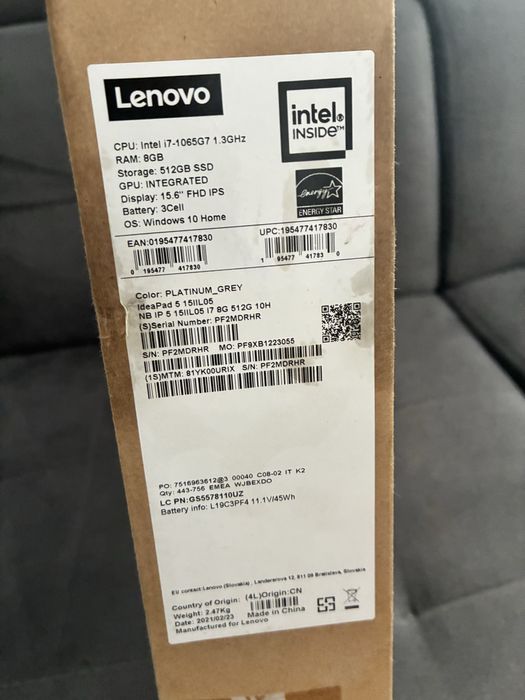 Lenovo IdeaPad 5 i7 / 512 GB SSD / IPS / Windows 11 Home