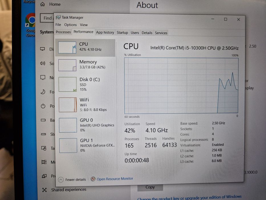 HP gaming i5 10th 8/500gb GeForce 1650 4gb AMANET Lazar 40133