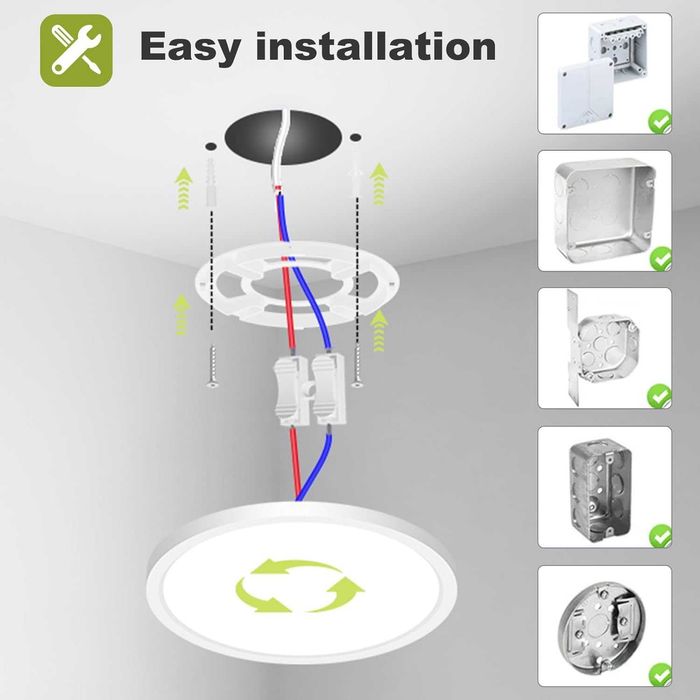 Hepside LED таванно осветление – 3000 K/4000 K/6500 K, 18W
