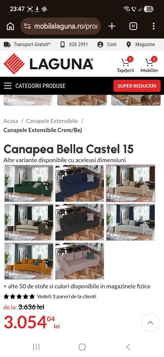 Canapea extensibilă in stare excelentă