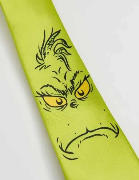 Cravata de Craciun The Grinch originala licentiata Dr. Seuss Satinata