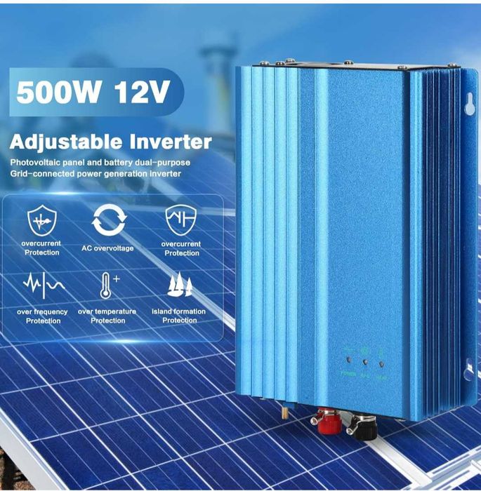 Инвертор 500W мрежов регулируем за фотоволтаични системи AC 220V нов