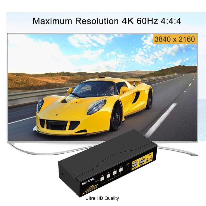 Dezpol 4 Port KVM Switch 4K sigilat