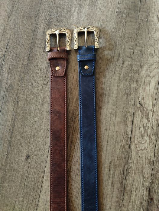 Ремень из кожи | подарок для мужчины | ручная работа