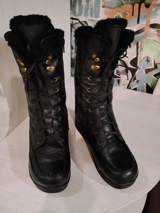 Сапоги зимние, натуральные, укороченные