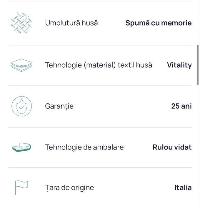 Saltea pat Vitalcare de la isleep