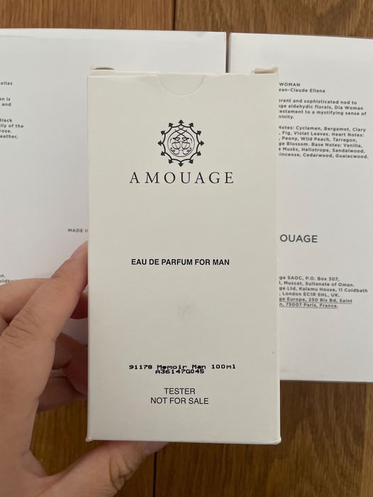 Amouage Dia, Honour, Memoir Man