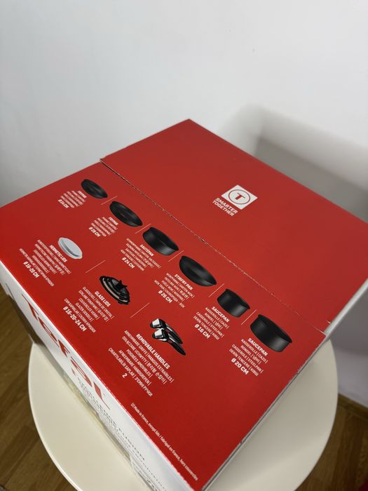 Set vase TEFAL Ingenio Excellence+, 13 piese, 16-28cm, aluminiu, negru
