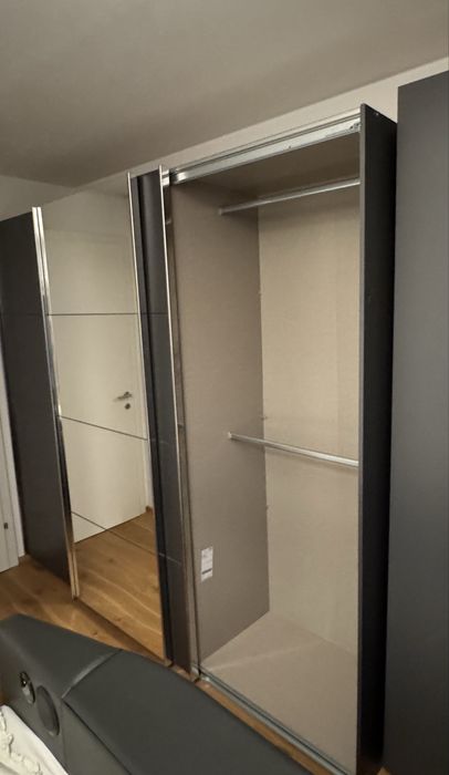 Dressing/Dulap 270/230/60 cm 3 usi culisante gri antracit/oglinda