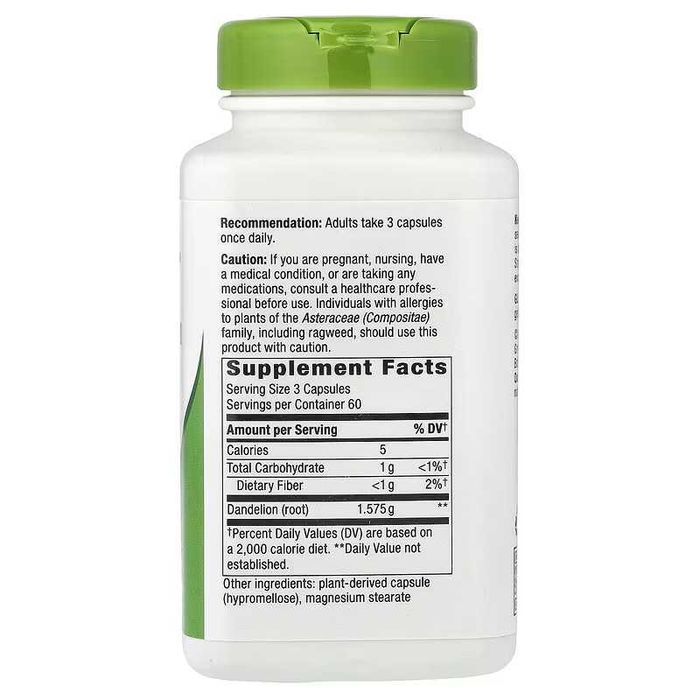 Nature's Natures Way Dandelion Root корень одуванчика 100 капсул