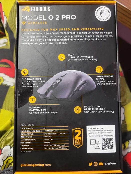 Геймърска мишка Glorious model o 2 pro wireless