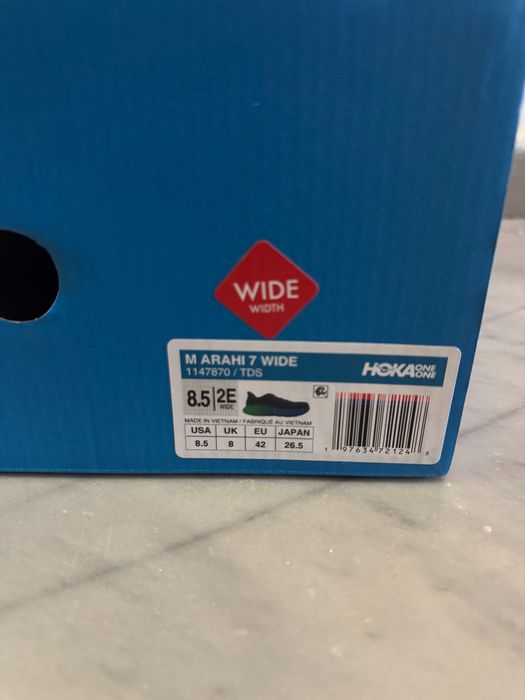 HOKA Men Arahi 7 Wide - Thunder Cloud / Stormy Skies 42