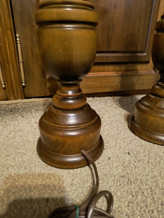 Suporti veioza din lemn masiv cu fasung mare