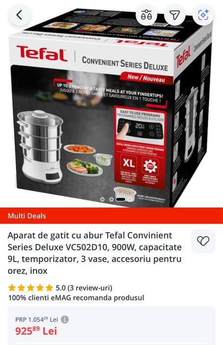 Aparat de gatit cu abur Tefal