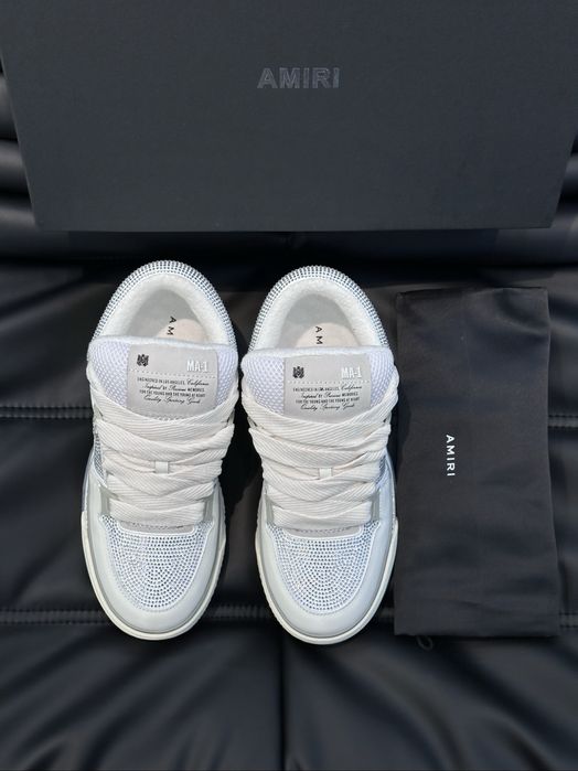 Amiri MA-1 White & Grey Diamonds Custom – New Collection!